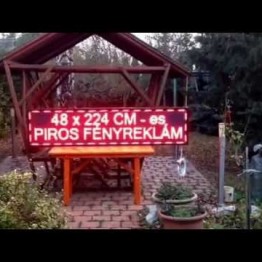 48 x 224 cm-es piros fényreklám